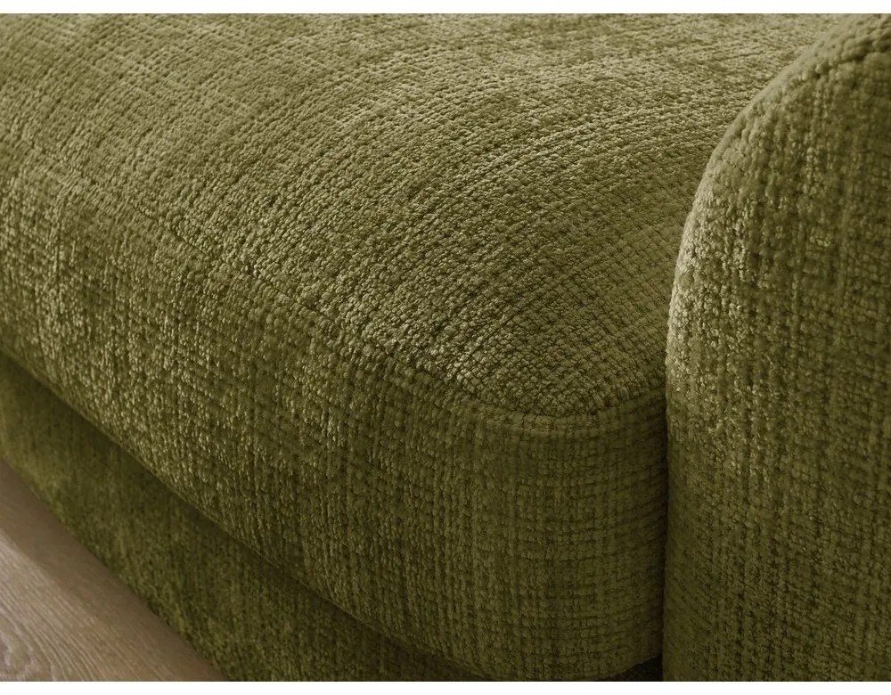 Khaki zsenília sarokkanapé (bal oldali-heverő résszel) Leonore – Bobochic Paris