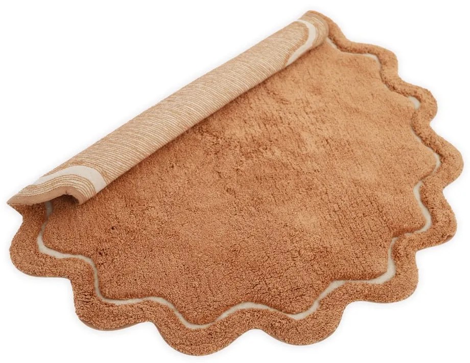 Téglavörös mosható kézi szövésű pamut kerek szőnyeg ø 110 cm Sweet April Toffee – Nattiot