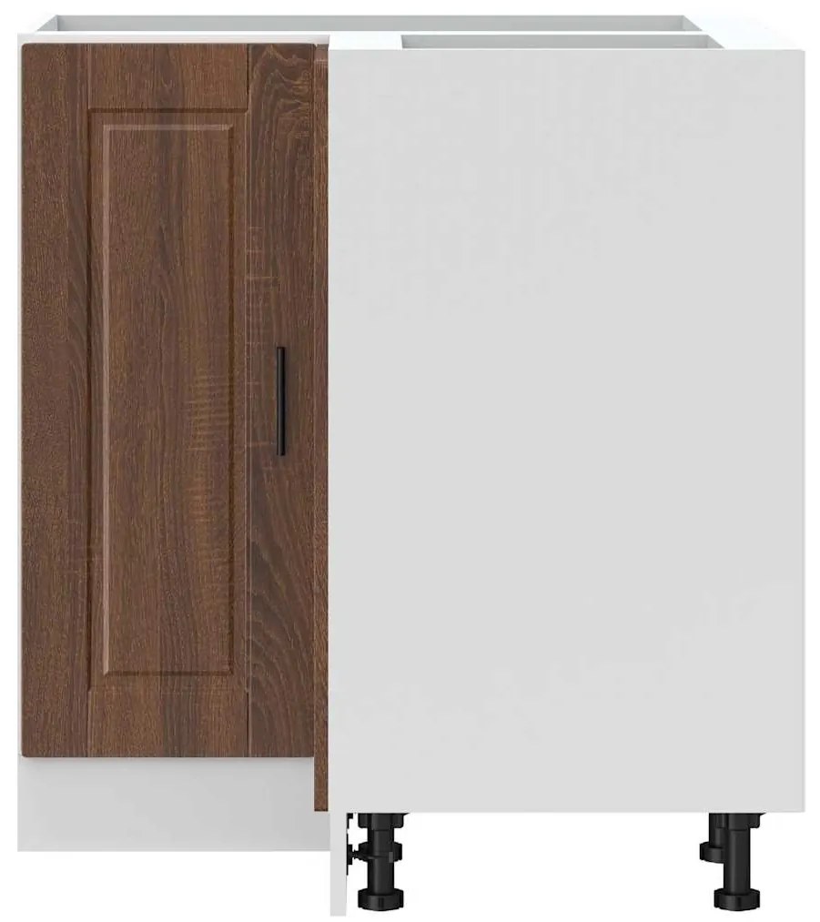 vidaXL Porto barna tölgy színű szerelt fa Konyha sarokszekrény