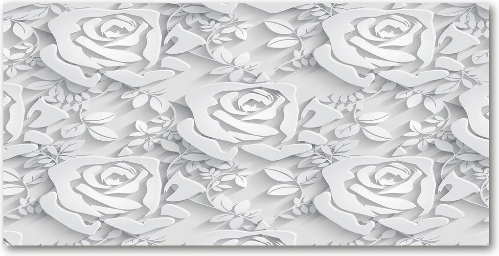Fotó kép edzett üveg Rózsa minta 140x70