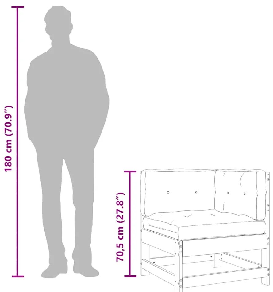 impregnált fenyőfa sarokkanapé párnákkal