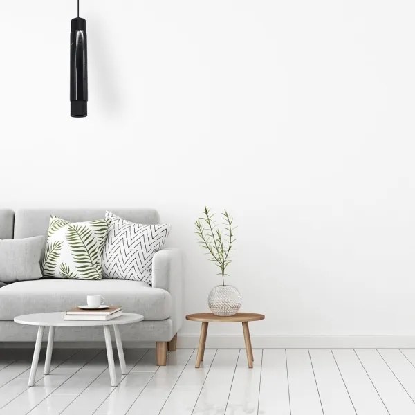 Csillár zsinóron MARBLE 1xGU10/8W/230V fekete