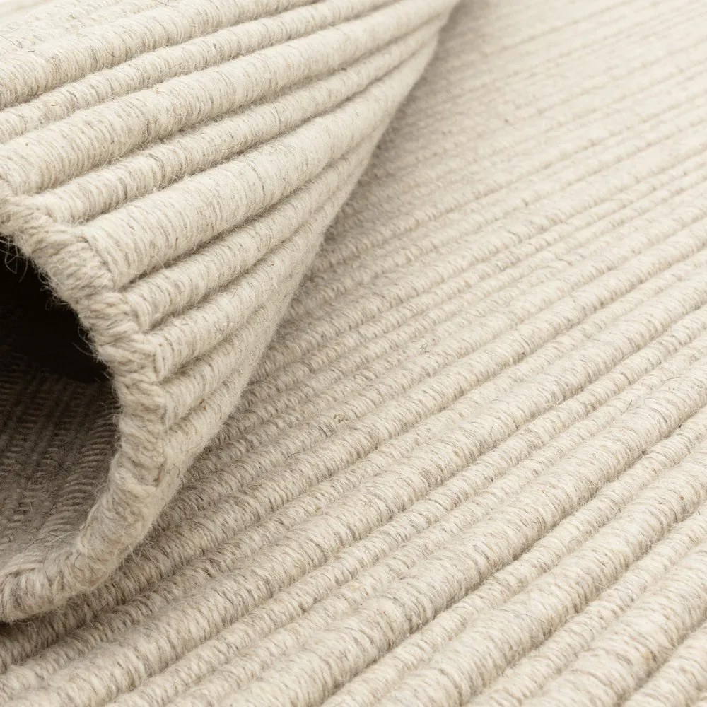 Elefántcsont színű kézi szövésű gyapjúkeverék szőnyeg 120x170 cm Ravine – Asiatic Carpets