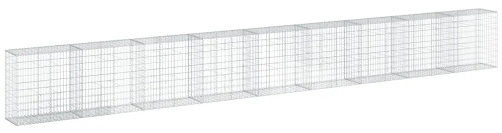 horganyzott vas gabion kosár fedéllel 900 x 50 x 100 cm