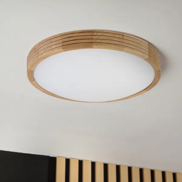 Brilagi - LED mennyezeti lámpa CARVALHO MODERN SLIM 2xE27/60W/230V, átmérő 37,5 cm, tölgy