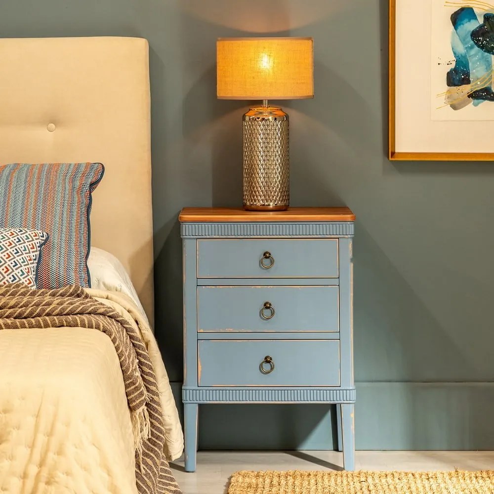 Kék éjjeliszekrény Shabby – Ixia