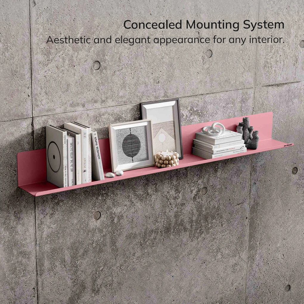 JOANNE fali polc 1200 mm, Fresh Style: púderrózsaszín