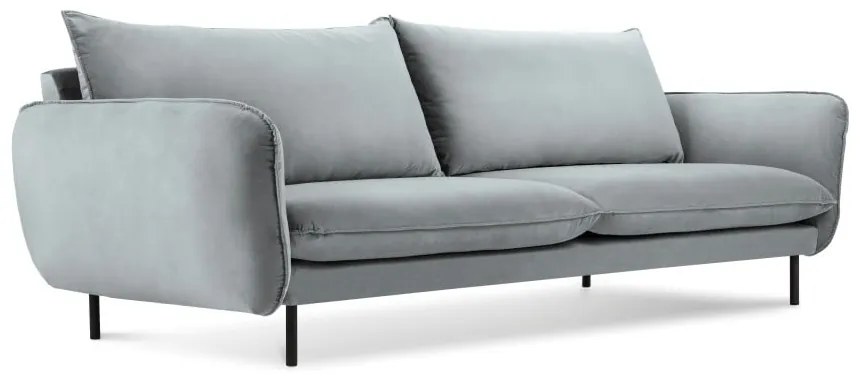 Vienna világosszürke bársony kanapé, 200 cm - Cosmopolitan Design