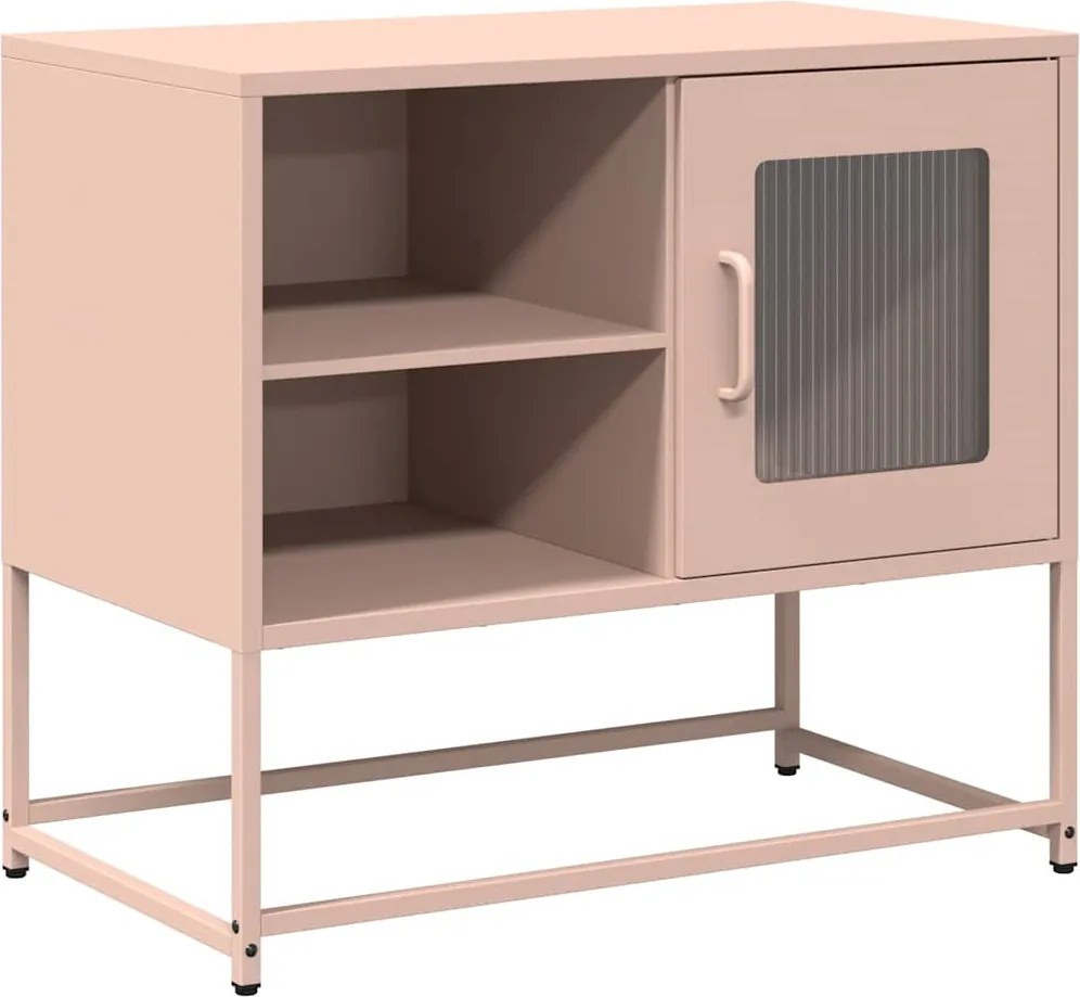 vidaXL rózsaszín acél TV-szekrény 68 x 39 x 60,5 cm