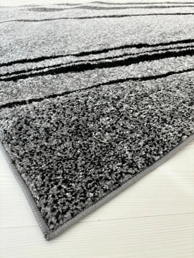 Nora 6038 szürke modern szőnyeg 60 cm-es szett