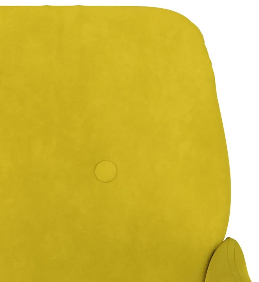 sárga bársonyfotel 62x79x79 cm