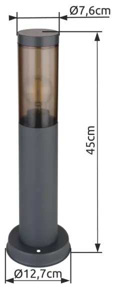 Globo 3158SA - Kültéri lámpa BOSTON 1xE27/23W/230V 45 cm IP44