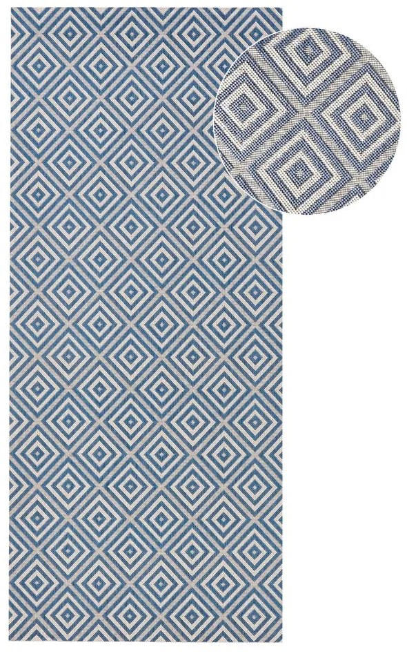 Karo kék kültéri futószőnyeg, 80 x 200 cm - NORTHRUGS