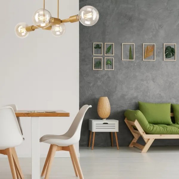 ASTRID mennyezeti lámpa 4xE27/60W/230V arany színben