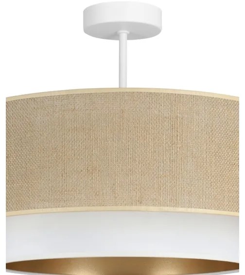 SARTA felületre szerelhető csillár 1xE27/60W/230V fehér/juta