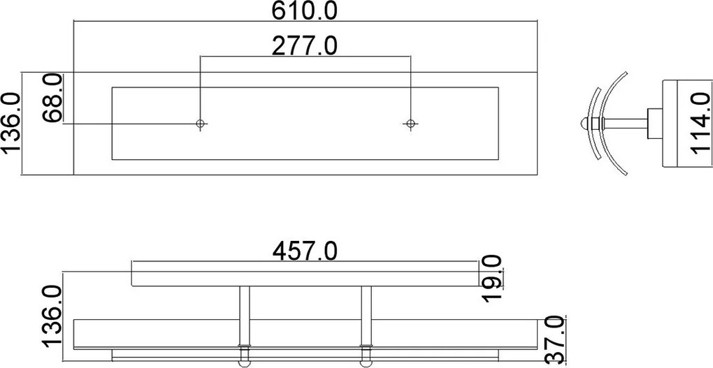 Hinkley modern fali lámpa duet króm elshk-duet3-bath IP44