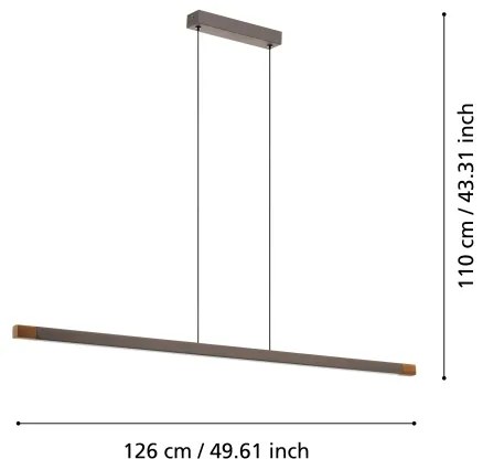 Eglo 900175 - LED Dimmelhető csillár zsinóron LISCIANA LED/22W/230V 3000K