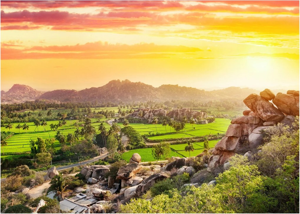 Kép a Hampi-völgyről Indiában (70x50 cm)