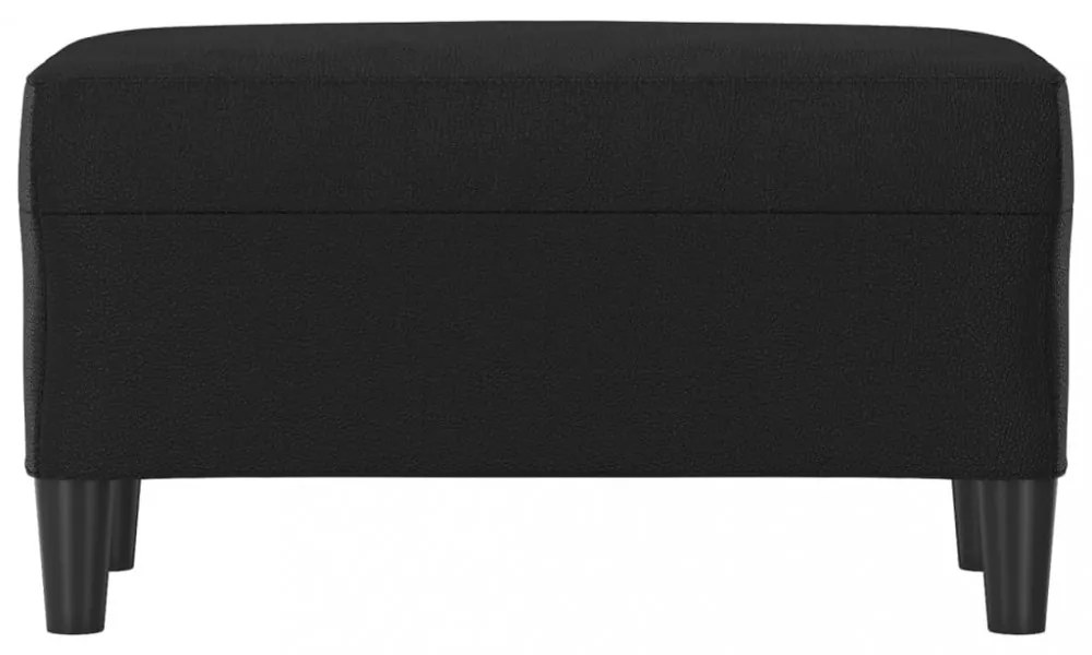 fekete műbőr pad 70 x 35 x 41 cm