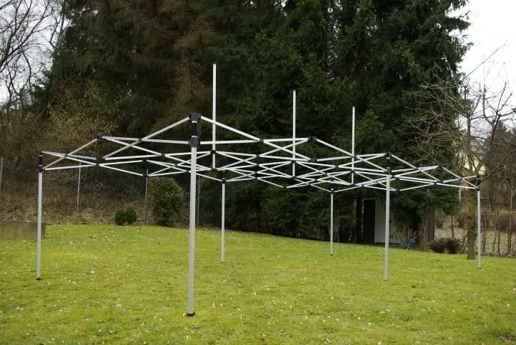 GARTHEN Kerti sátor összecsukható PROFI 3 x 6 m fekete