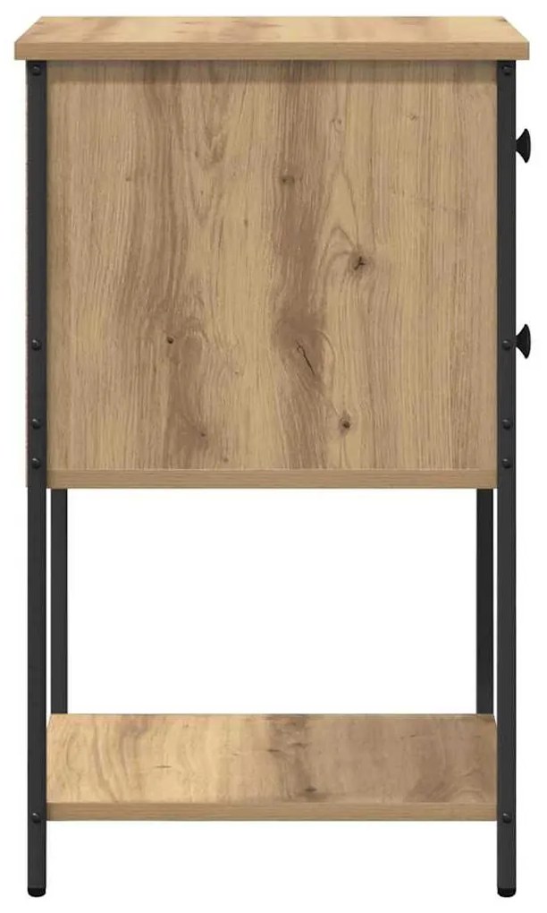 Éjjeliszekrény 2 pcs kézműves tölgy 32 x 42 x 70 cm Faanyag
