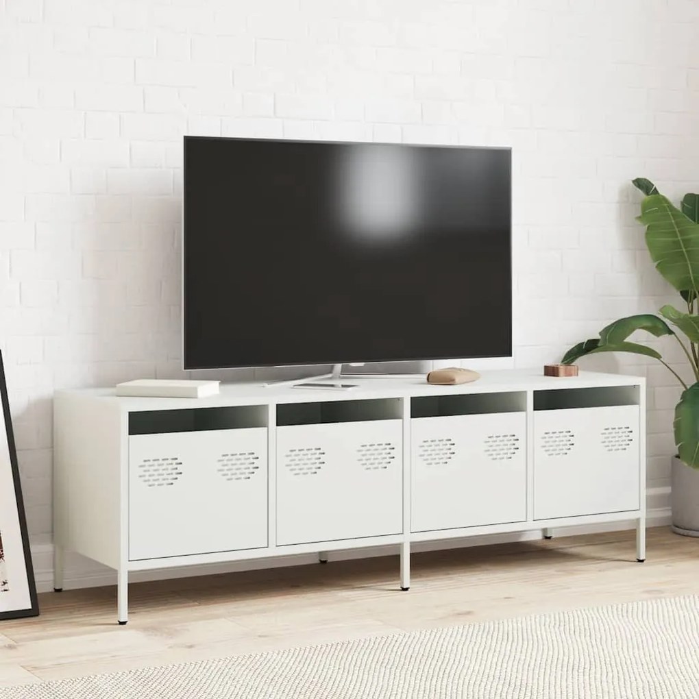 fehér hidegen hengerelt acél TV-szekrény 135 x 39 x 43,5 cm
