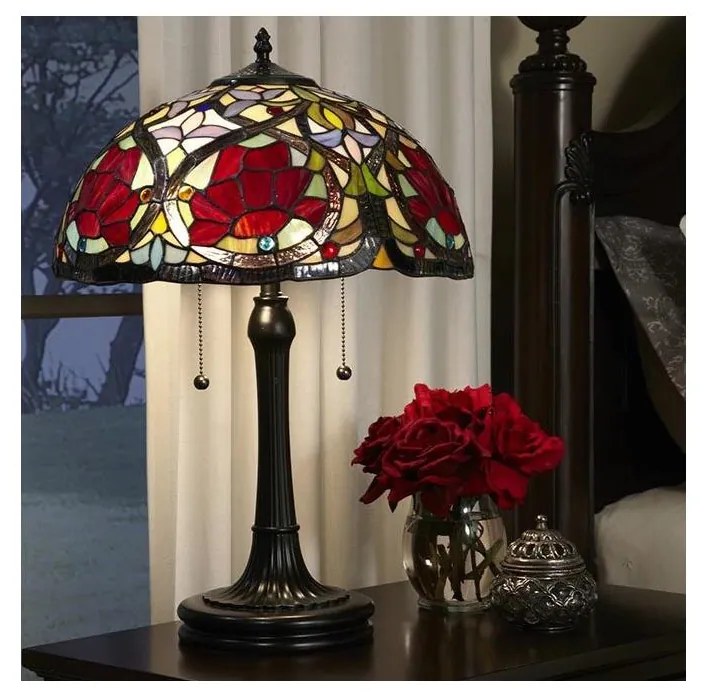 Elstead QZ-LARISSA-TL - Tiffany LARISSA asztali lámpa 2xE27/60W/230V