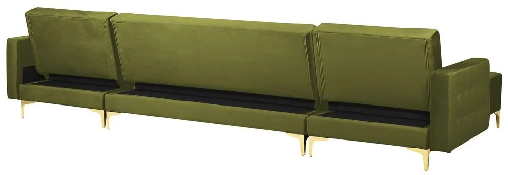 Sarokkanapé U Aberde (bársony zöld) . 1077292