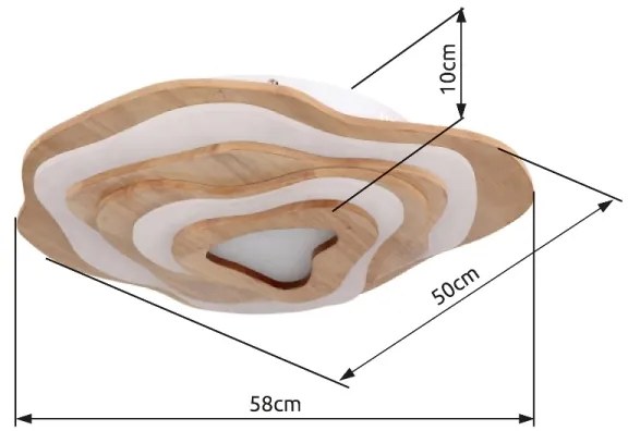 Globo 41768-40 - LED Dimmelhető mennyezeti lámpa JACKS LED/40W/230V + távirányító