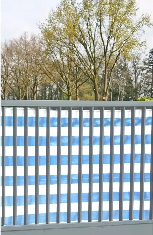 Erkélyvédő 500x180 cm Garden Pleasure fehér-kék