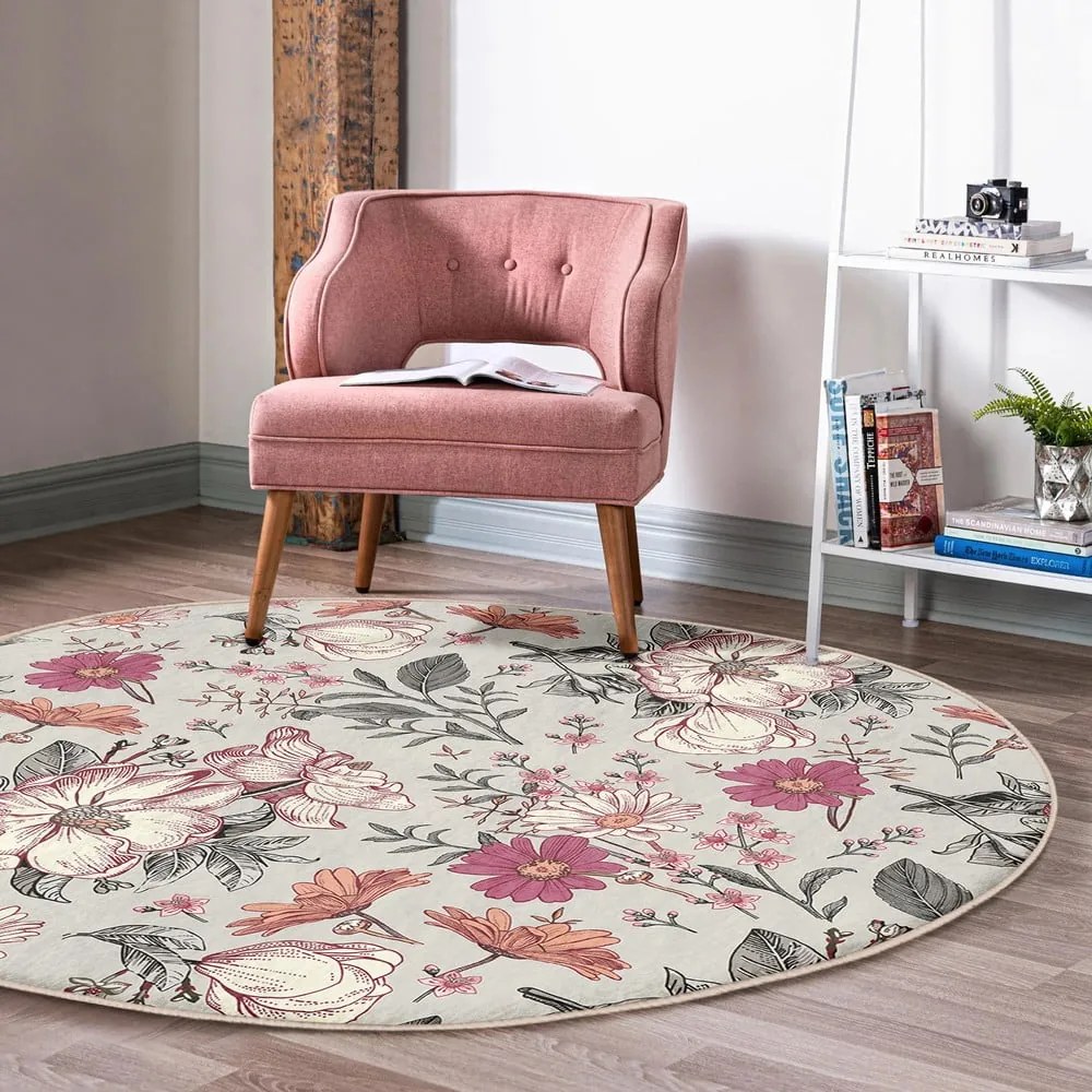 Mosható-robotporszívóval tisztítható kerek szőnyeg ø 80 cm Comfort – Mila Home