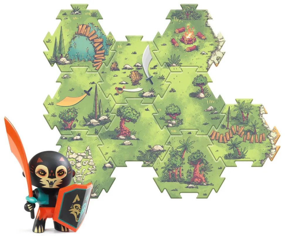 Arty Toys Óriás puzzle - Bestiák birodalma, 18 db-os - Puzzl’Up Voras Furious