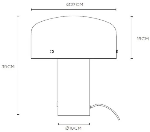 Lucide 05539/01/02 - Dimmelhető asztali lámpa TIMON 1xE27/25W/230V átm. 27 cm