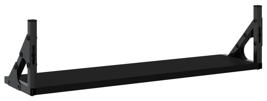 2 db fekete fali polc 60 x 15 x 15,5 cm