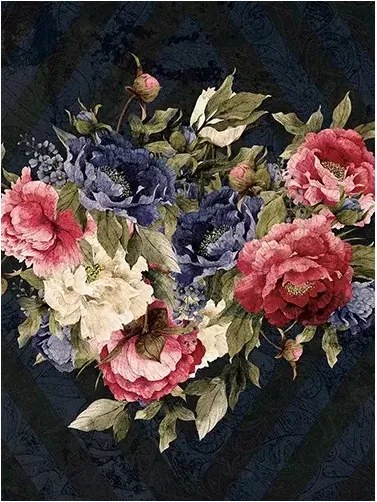 Fotótapéta virágok levelek retro stílus 184 x 254