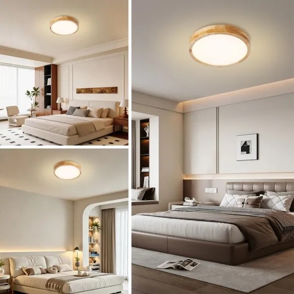 Brilagi - LED mennyezeti lámpa WOODLINE LED/24W/230V 3000/4000/6000K tölgy átm. 30 cm