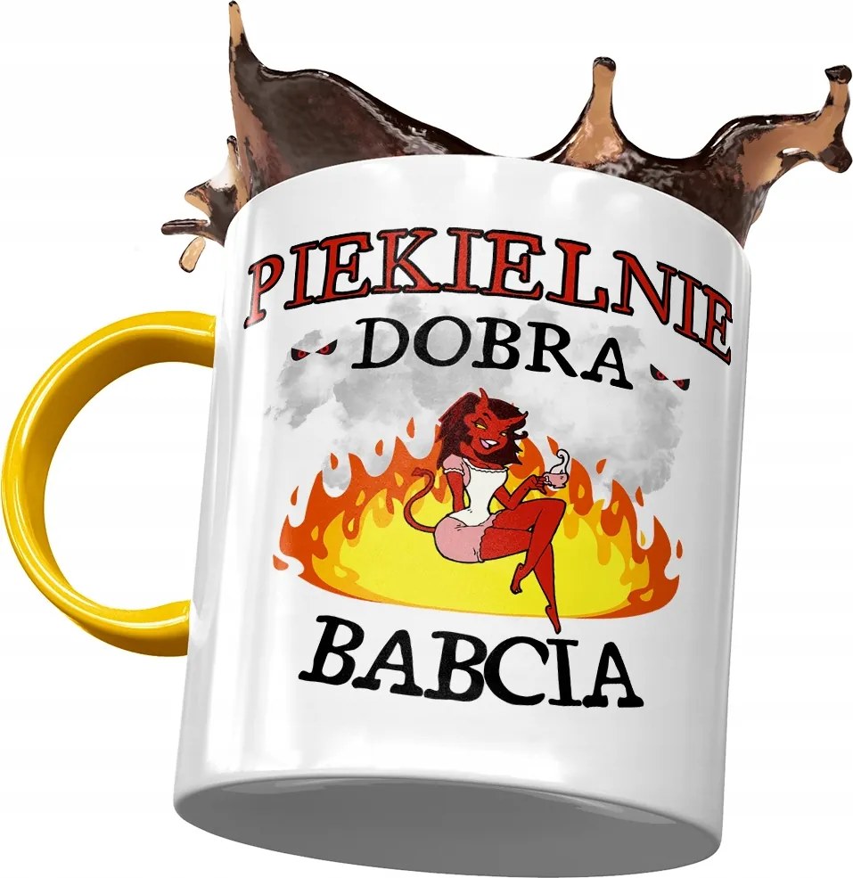 Sárga Bögre Nagymama Napjára Nyomtatott Fotóval