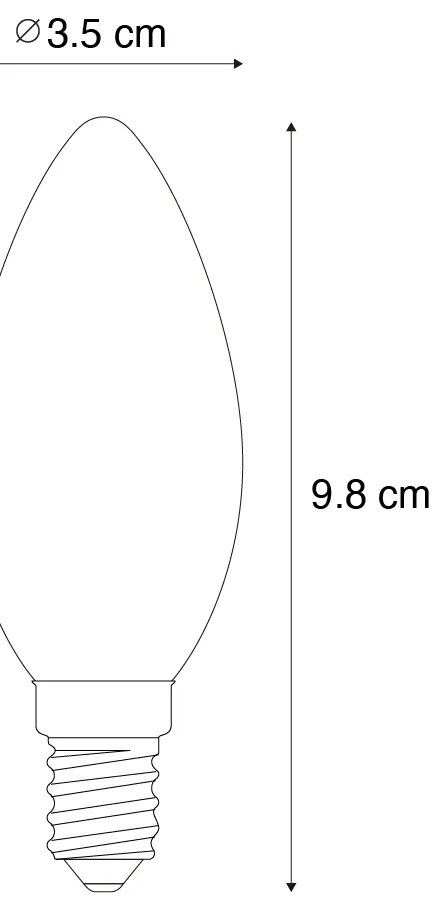 5 darabos Smart E14 LED izzókészlet C35 átlátszó 4,2W 470 lm 2700-6500K