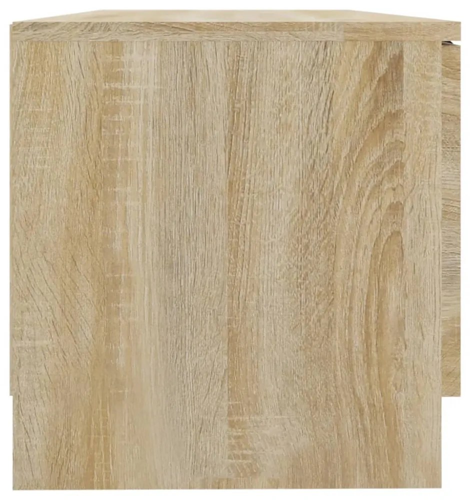 sonoma-tölgyszínű szerelt fa fali TV-szekrény 80x35x36,5 cm