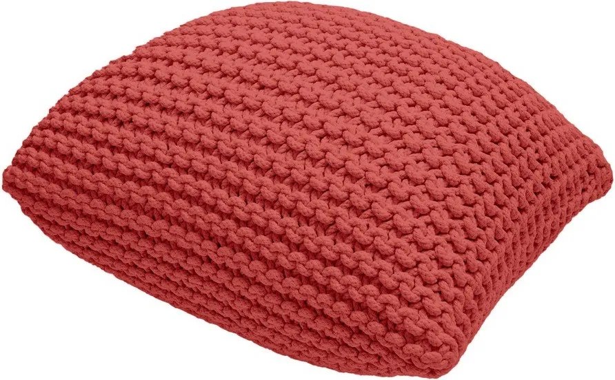 Piros kötött puff Knit – Bonami Essentials