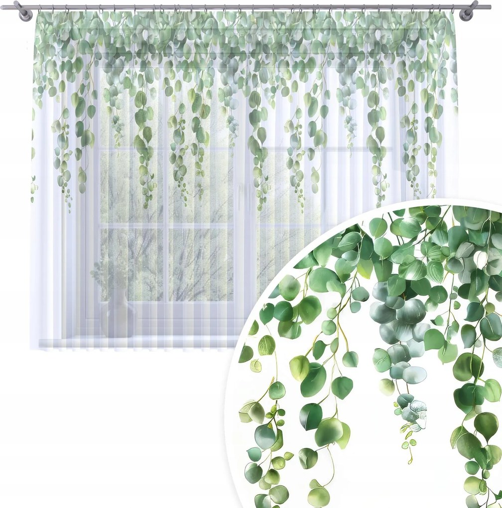 Függöny Kész Fátyol 300X160 Festett Mintás Béka Szalag Függöny 375