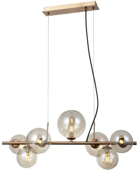 ITALUX PND-406007-7-HBR - CANELLO 7xG9/5W/230V függeszték, réz