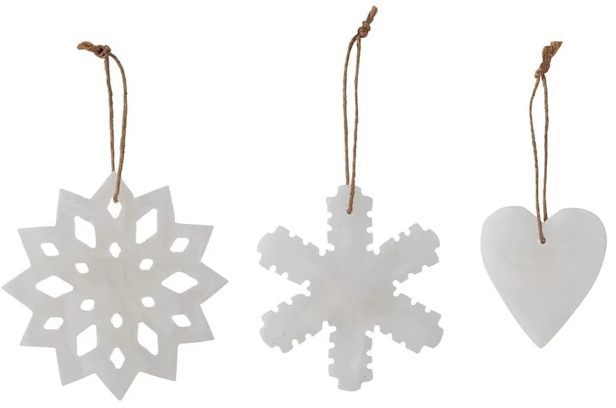 Otta 3 db-os fehér karácsonyi függődísz készlet - Bloomingville
