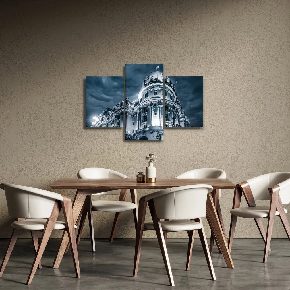 Építészet a sötétben képe (90x60 cm)