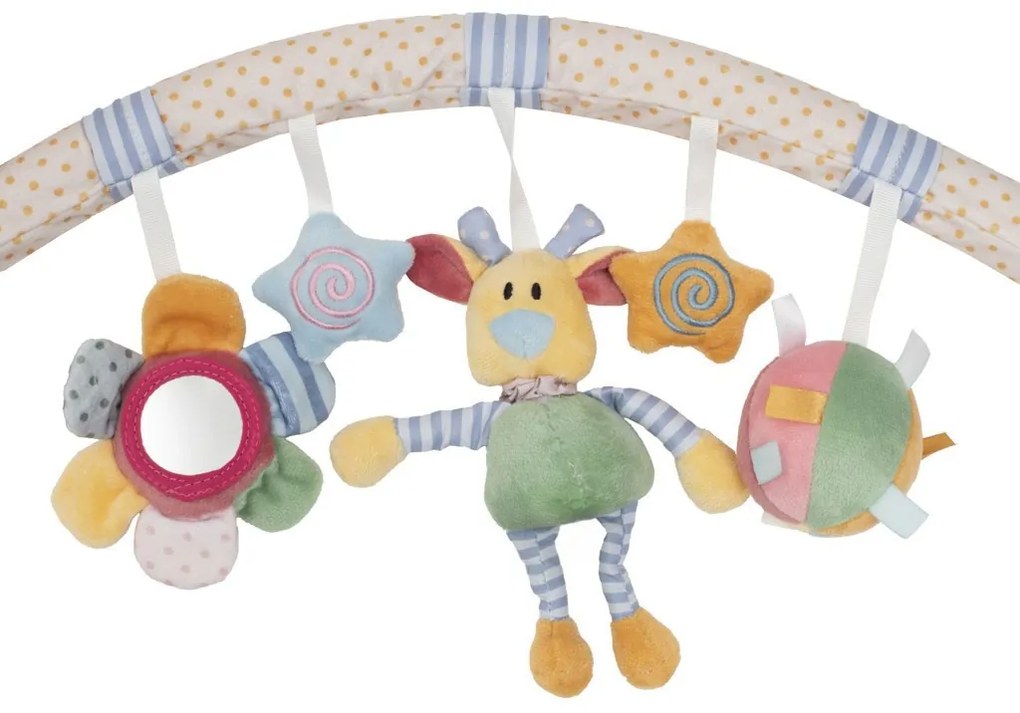 Játék babakocsira Baby Mix mackó, virág és csillagok