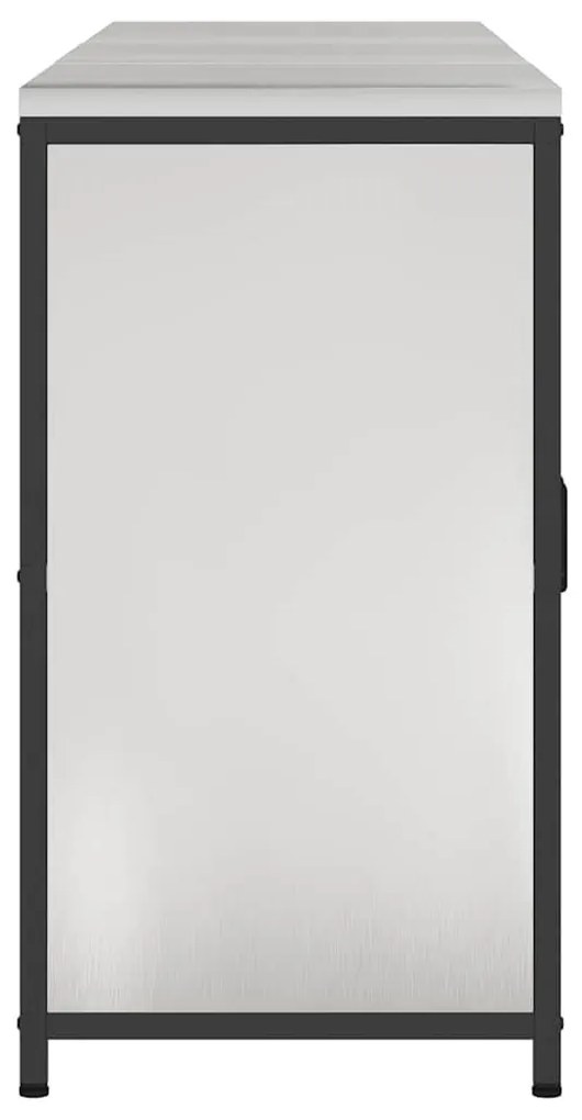 Konyhai Tároló Készlet polcokkal 3 pcs Ezüst 180 x 50 x 92 cm