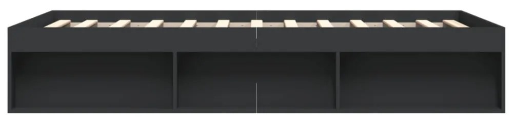 fekete ágykeret 140 x 200 cm