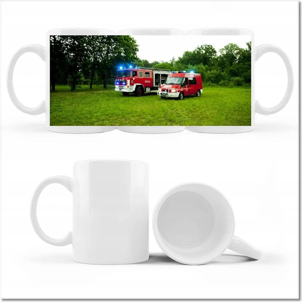 Tűzoltó mintás bögre