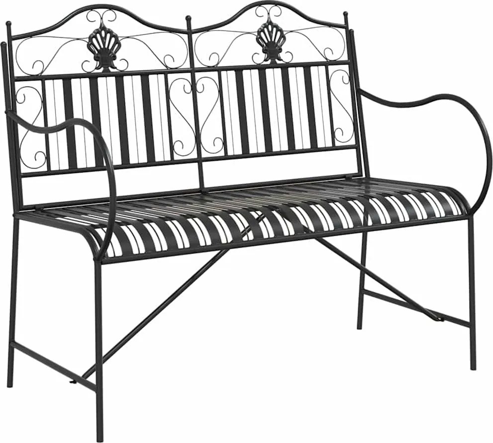 vidaXL Kerti pad Fekete 103,5 x 59 x 89 cm Acél