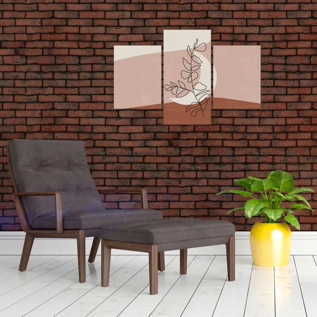 Kép - Boho levelek N⁰2 (90x60 cm)